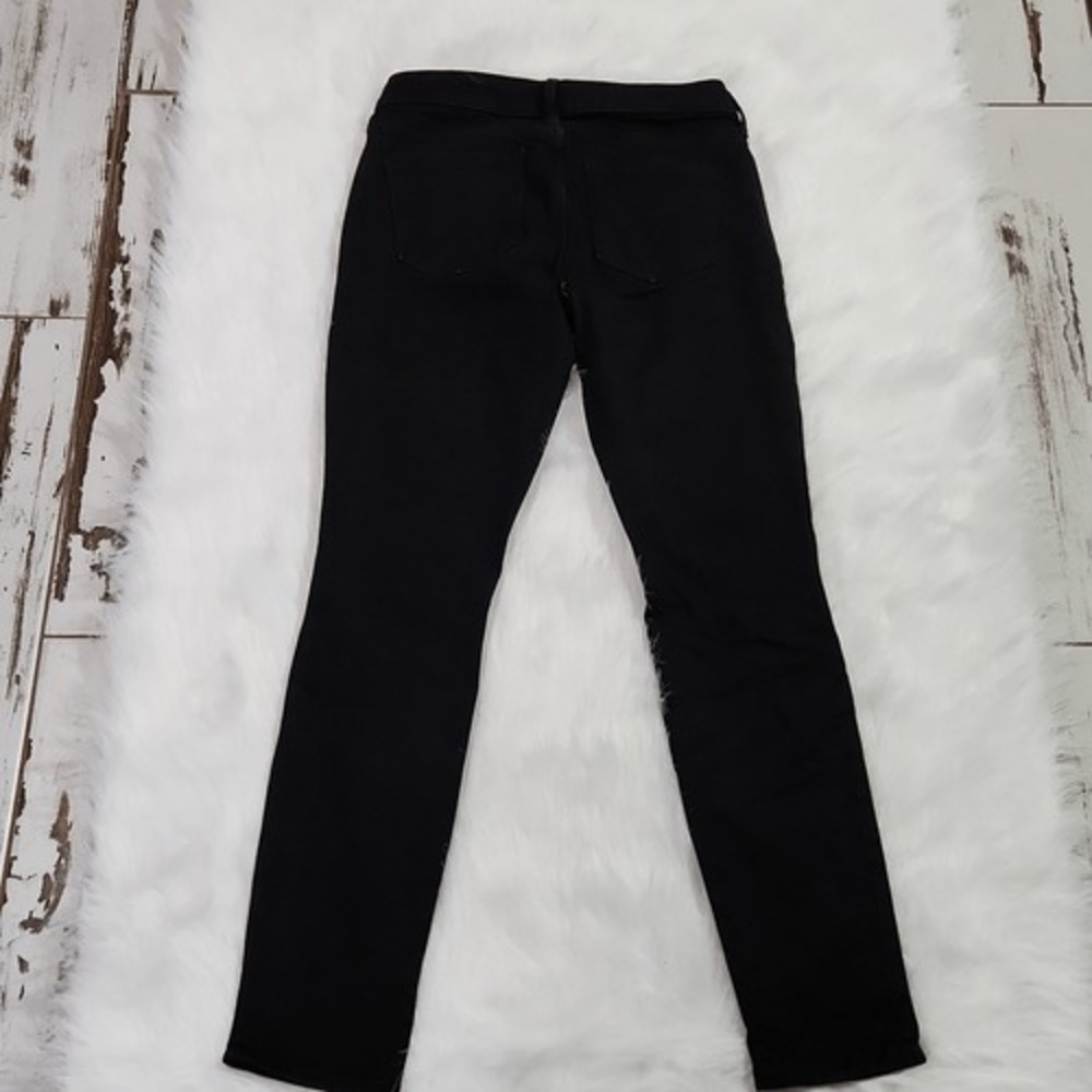 Old Navy -34 Mid-Rise Pop Icon Black Ripped Skinny Jeans 4 - Picture 3 of 9